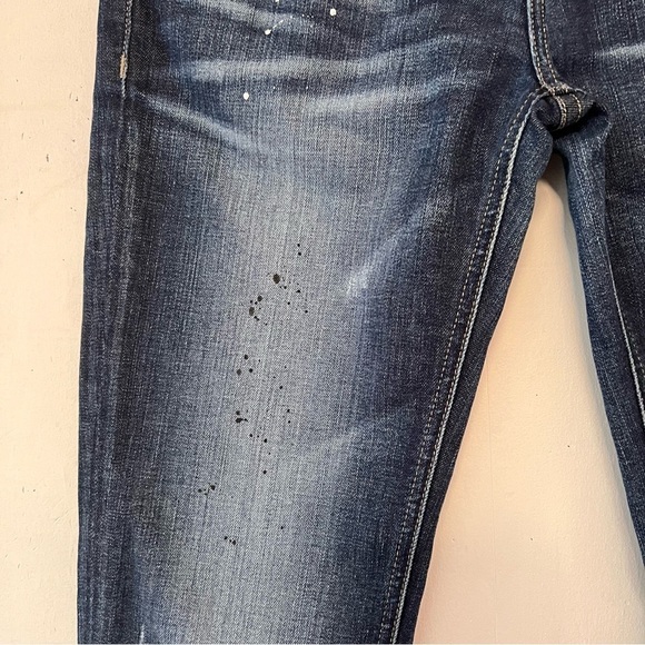 Kasil x Taylor Jackson Paint Splattered The Geek Peg Leg Jeans Size 25 - Picture 5 of 12